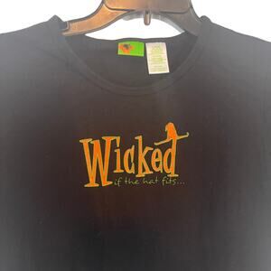 Vintage 90s Halloween Town Nostalgic Large Wicked Witch Graphic Black T Shirt